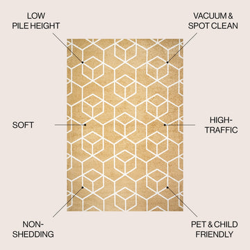 Tumbling Blocks Modern Geometric Area Rug 2